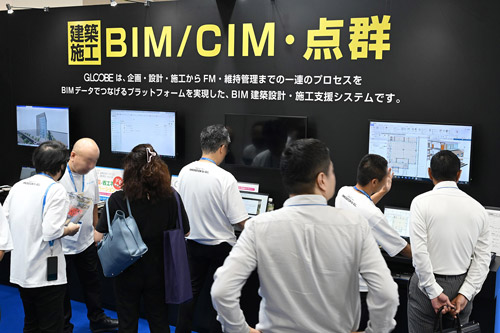 JAPAN BUILD 建設DX展内のBIM・点群